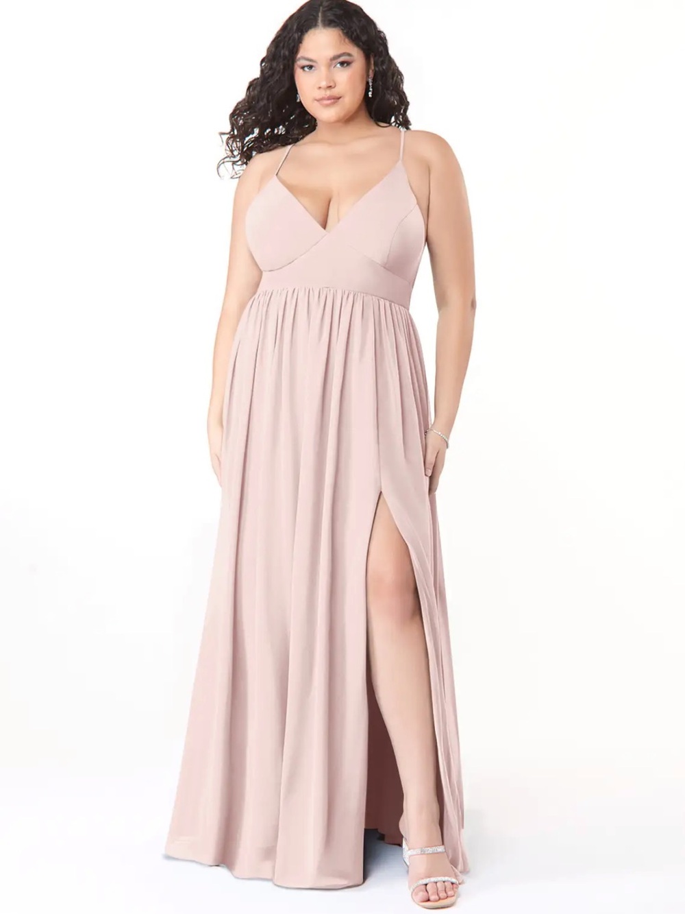 Azazie Aaida Blushing Pink Dress